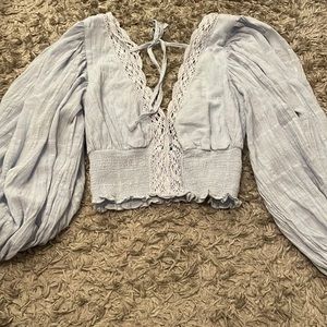 long sleeve crop top